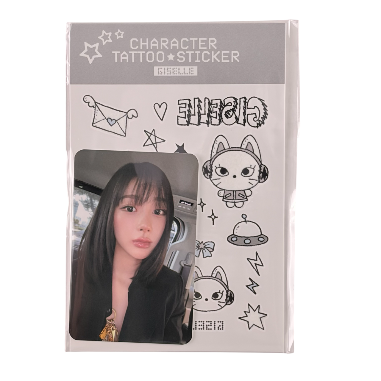 aespa Official Photocard + Tattoo sticker aeXIS LINE Official GISELLE