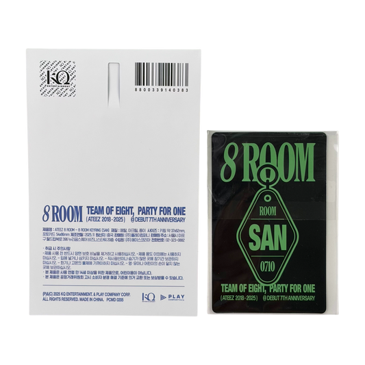 ATEEZ SAN - POP-UP '8ROOM' Official KEYRING (Keyring + Photocard)