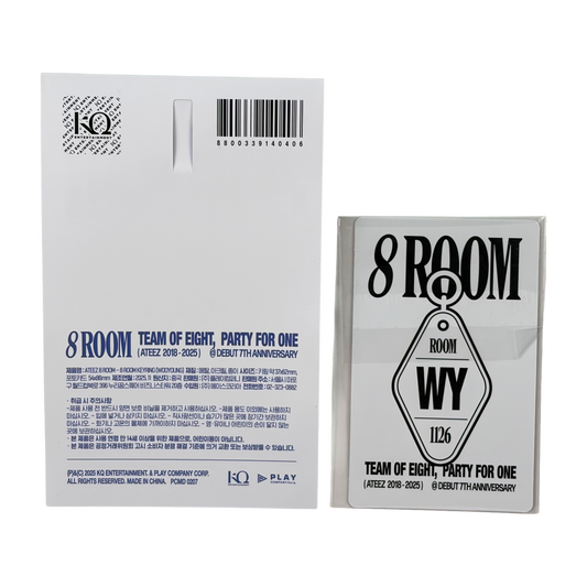 ATEEZ WOOYOUNG - POP-UP '8ROOM' Official KEYRING (Keyring + Photocard)