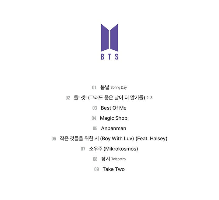 BTS Take Two The Piano Score Official Sheet Music