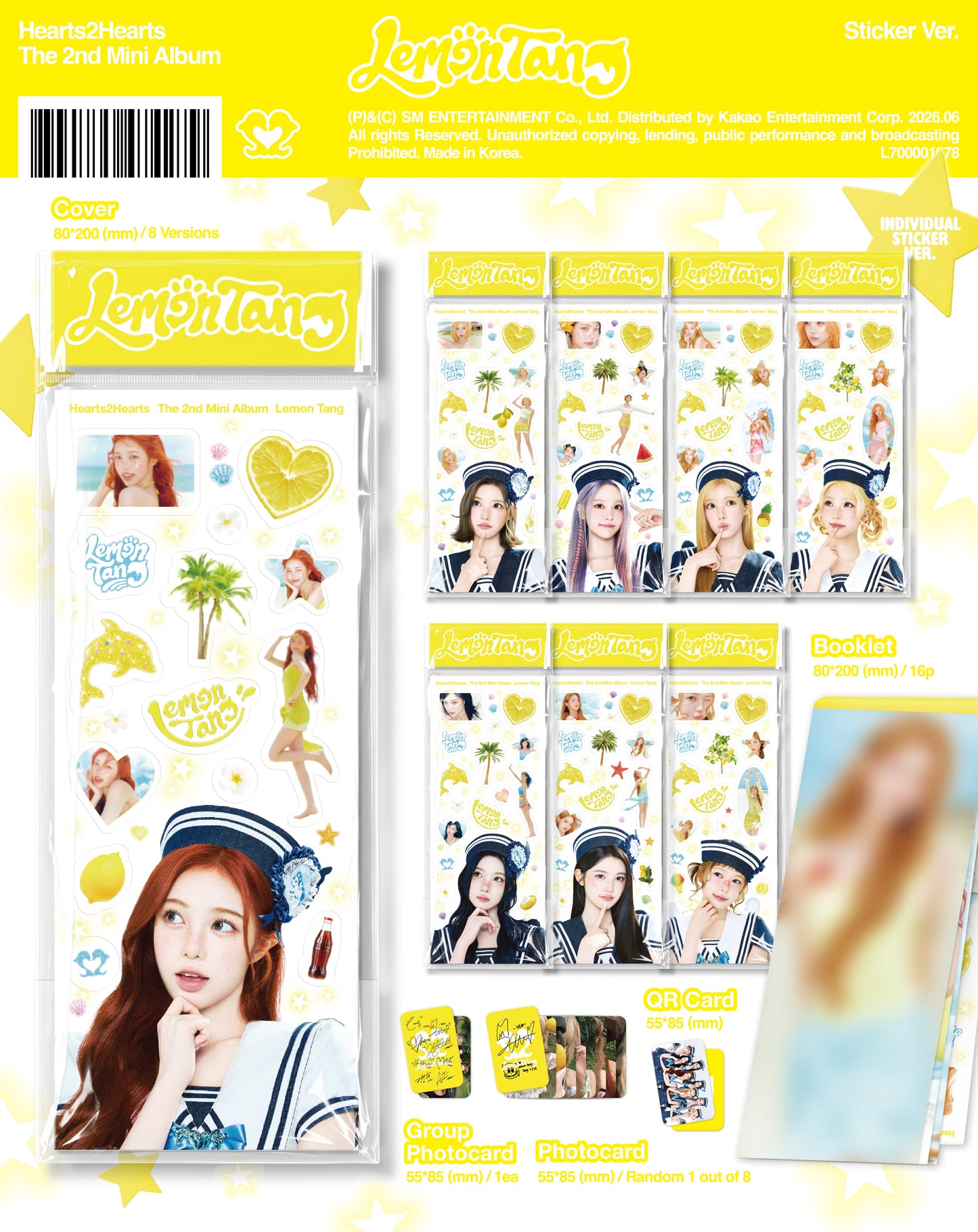 Hearts2Hearts Lemon Tang 2nd Mini Album, Sticker Ver.