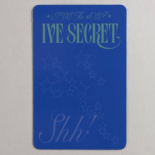 IVE WonYoung IVE SECRET Shh! Ver. Official Photocard