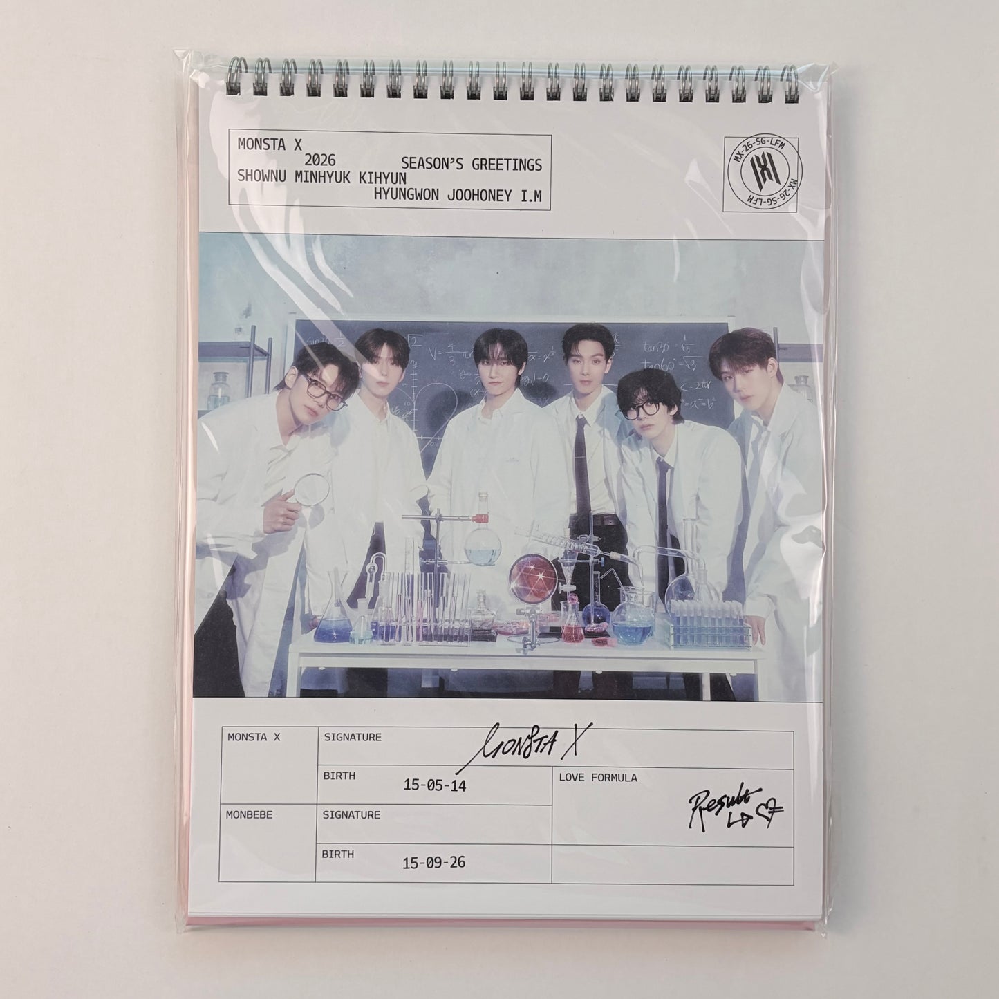 MONSTA X Official Desk Calendar 2026 Season’s Greetings Kpop MD