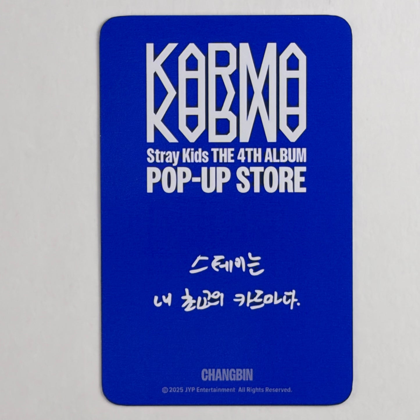 Stray Kids ChangBin Karma Pop-up Store Official Photocard