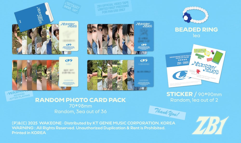 ZEROBASEONE (ZB1) NEVER SAY NEVER (PHOTOBOOK Ver. / ORDINARY)