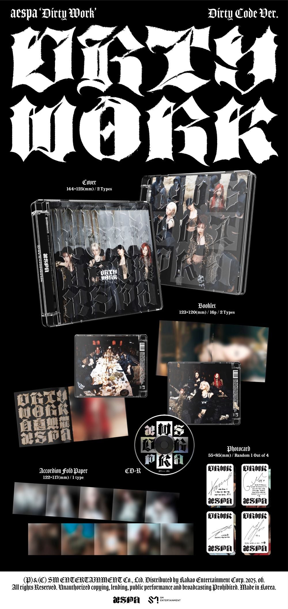 AESPA - Dirty Work - Single Album - Dirty Code Ver.