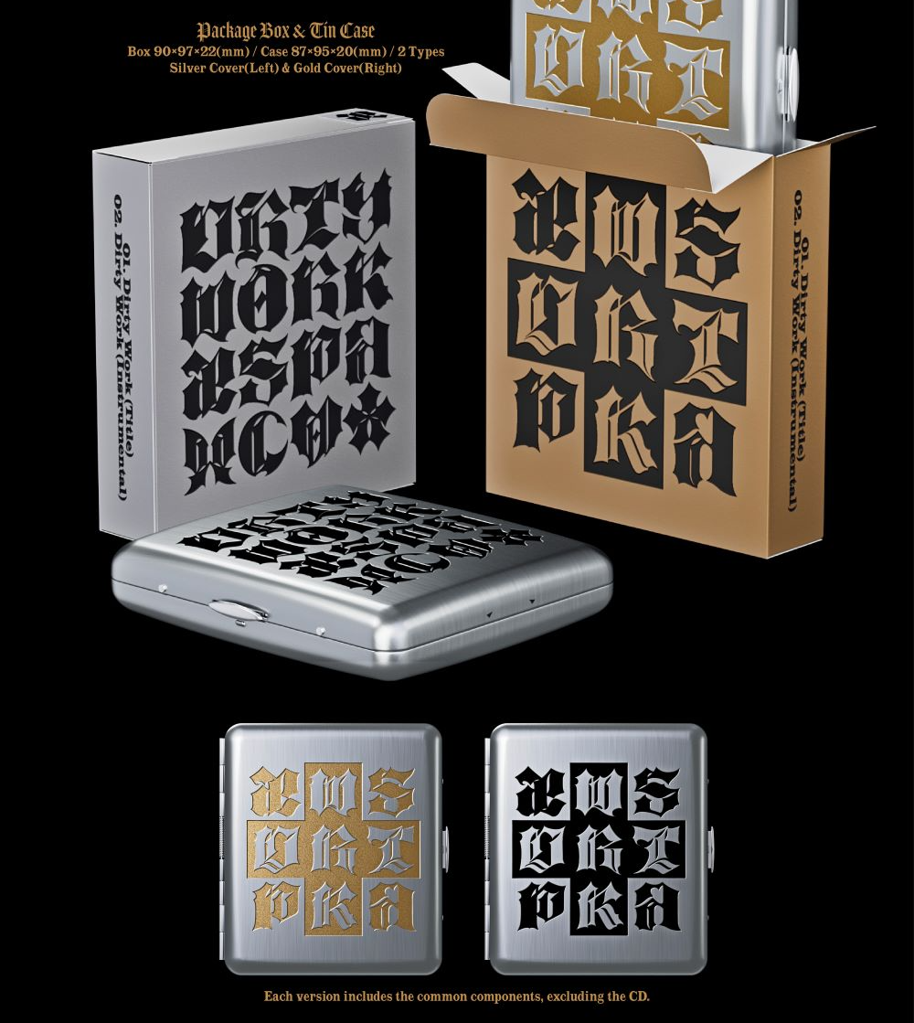 aespa - Single [Dirty Work] (Dirty Case Ver. Gold) – CD + Photobook + Photocard + Sticker