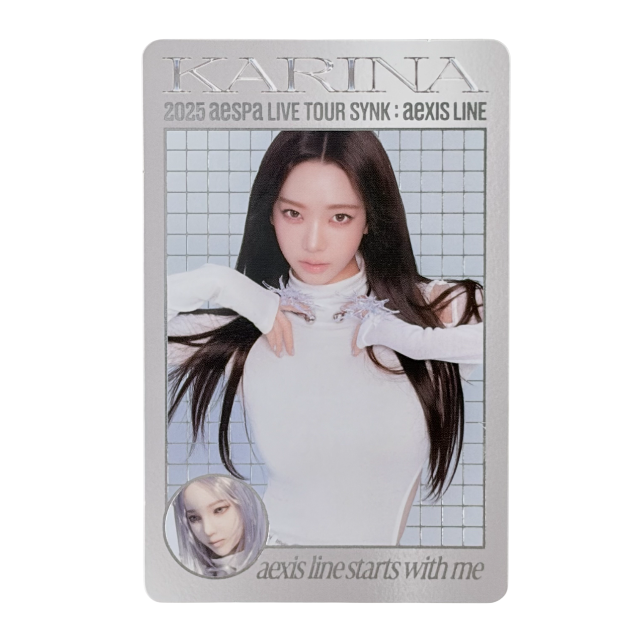 Aespa 2025 Live Tour SYNK:aeXIS LINE Official MD Trading Card X Ver. KARINA