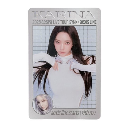 Aespa 2025 Live Tour SYNK:aeXIS LINE Official MD Trading Card X Ver. KARINA