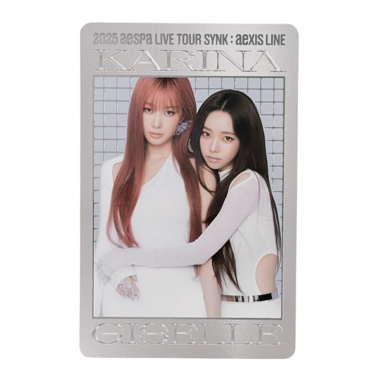 Aespa 2025 Live Tour SYNK:aeXIS LINE Official MD Trading Card X Ver. KARINA GISELLE
