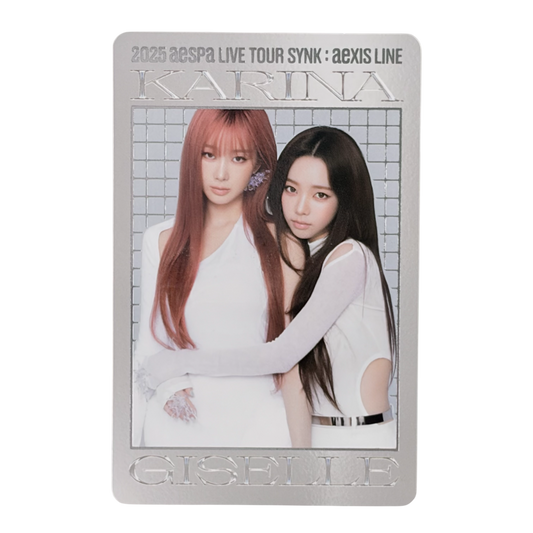 Aespa 2025 Live Tour SYNK:aeXIS LINE Official MD Trading Card X Ver. KARINA GISELLE