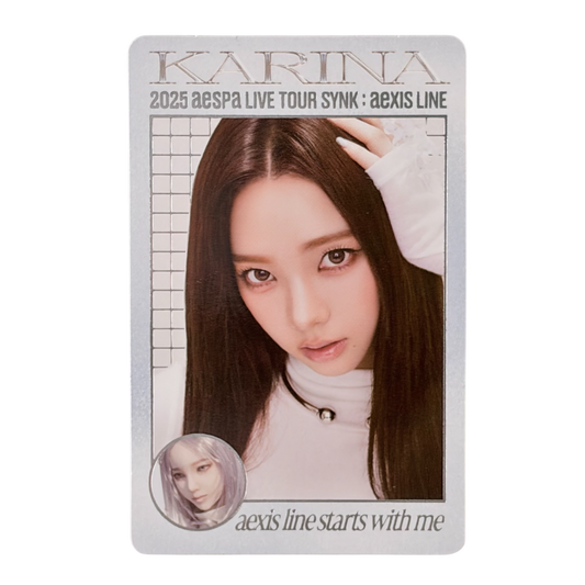 Aespa 2025 Live Tour SYNK:aeXIS LINE Official MD Trading Card Y Ver. KARINA