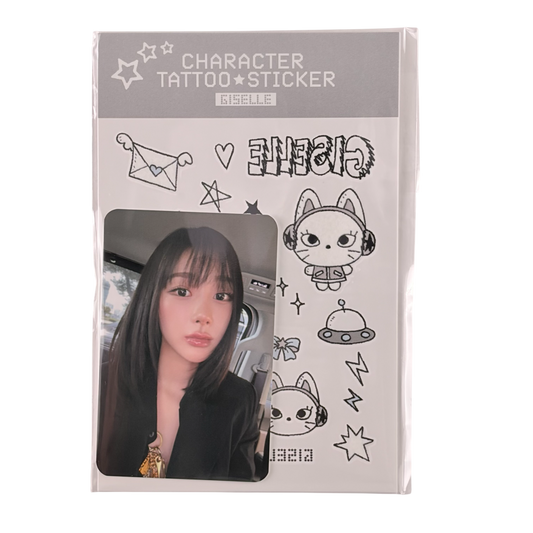 aespa Official Photocard + Tattoo sticker aeXIS LINE Official GISELLE