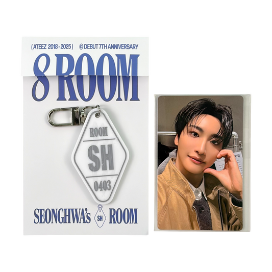 ATEEZ SEONGHWA - POP-UP '8ROOM' Official KEYRING (Keyring + Photocard)