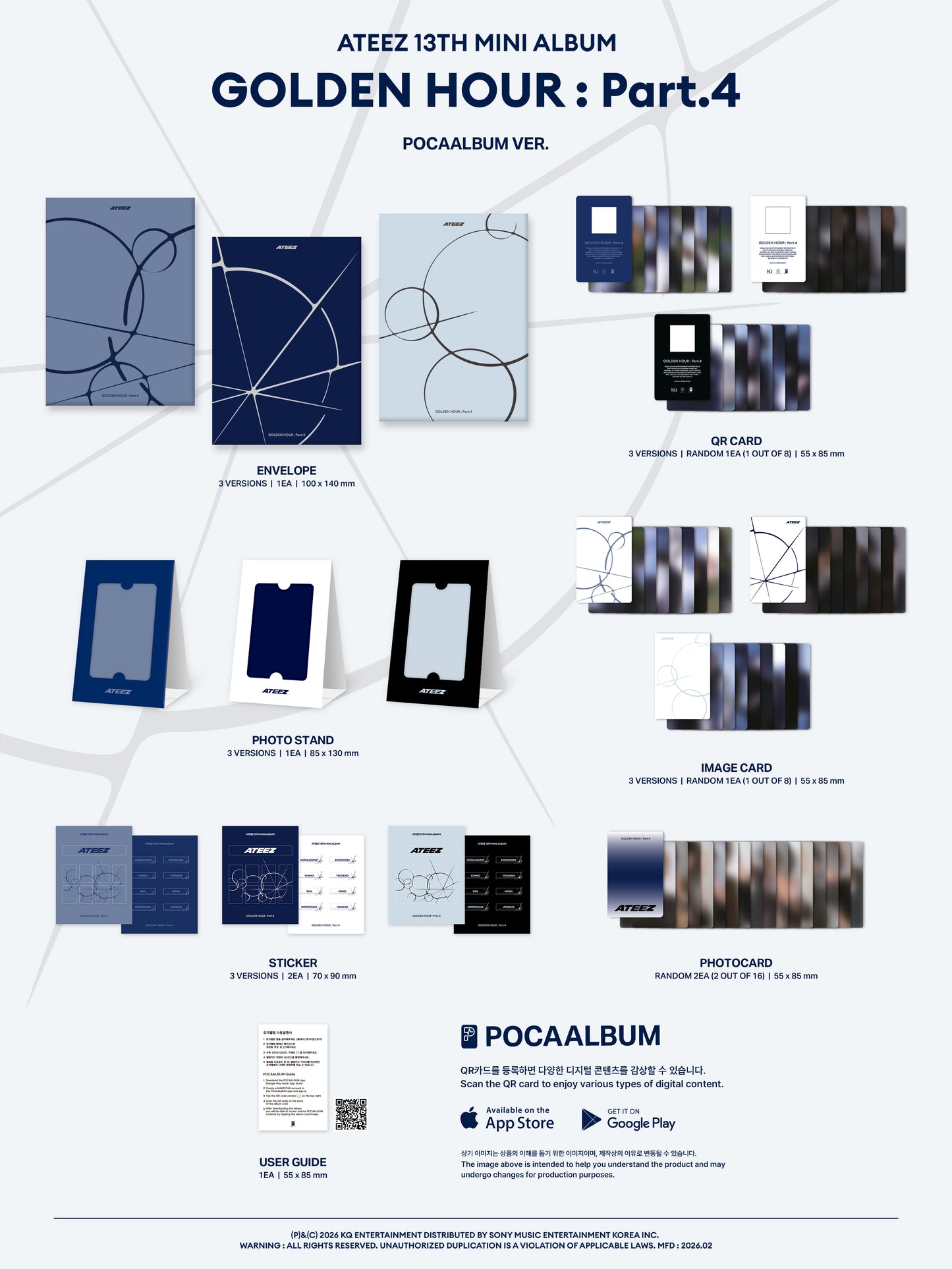 ATEEZ 13th Mini Album GOLDEN HOUR : Part.4 (POCAALBUM Ver.)