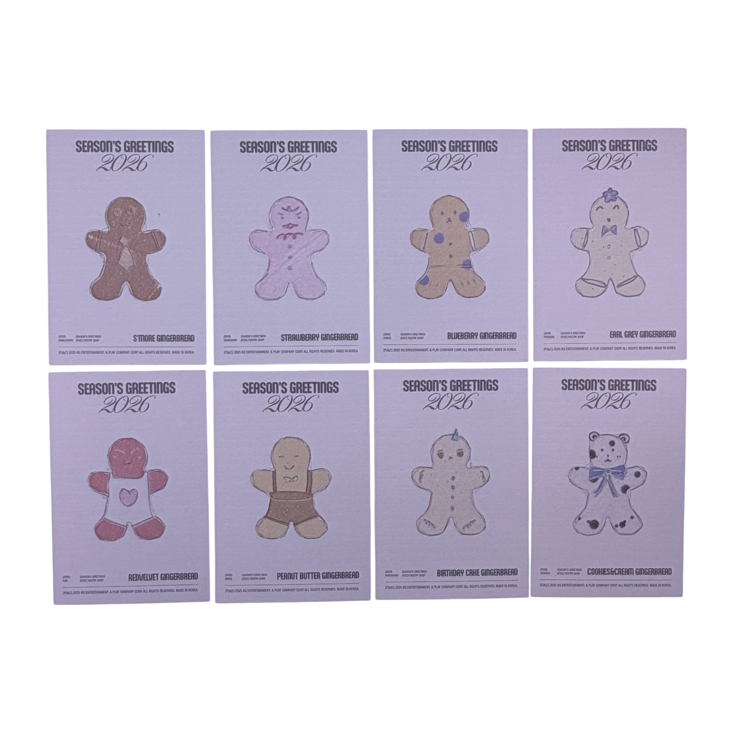 ATEEZ Official Postcard Set – 2026 Season’s Greetings Kpop