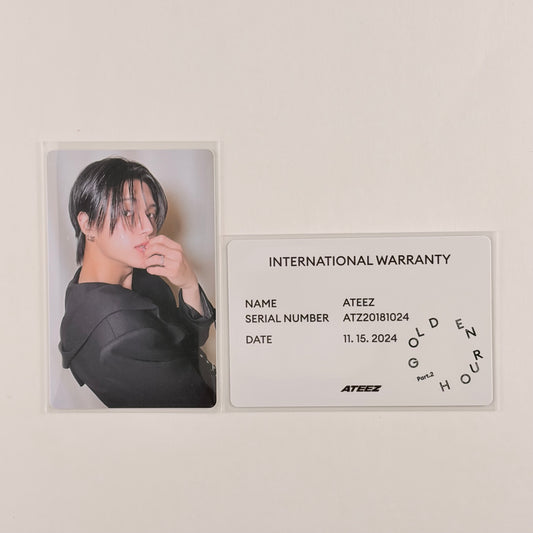 ATEEZ WooYoung Photocard — Golden Hour : Part.2 Diary Ver. Official