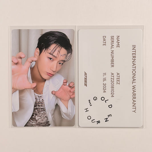 ATEEZ SAN Photocard — Golden Hour : Part.2 FOR Ver. Official