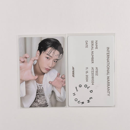 ATEEZ SAN Photocard — Golden Hour : Part.2 FOR Ver. Official
