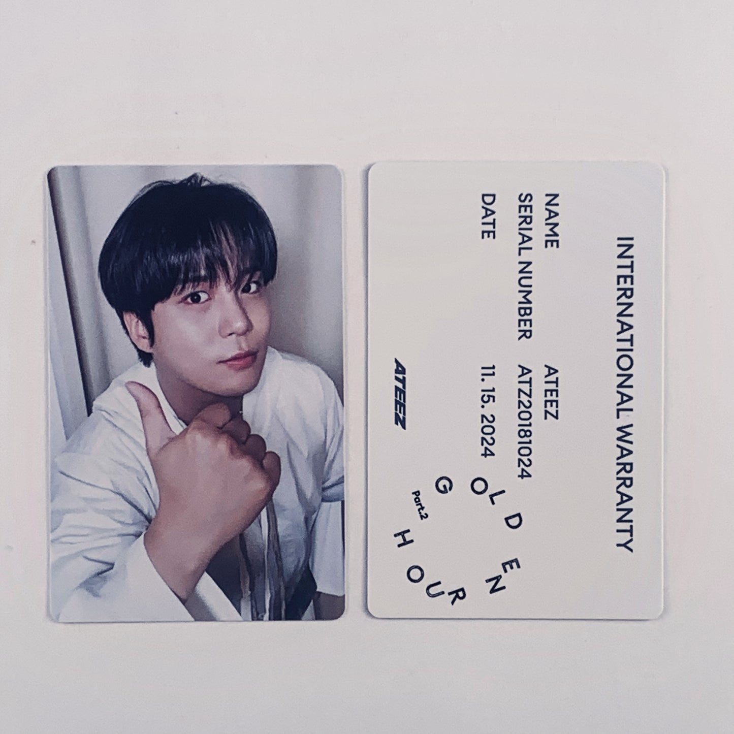 ATEEZ JONGHO Photocard — Golden Hour : Part.2 To Ver. Official