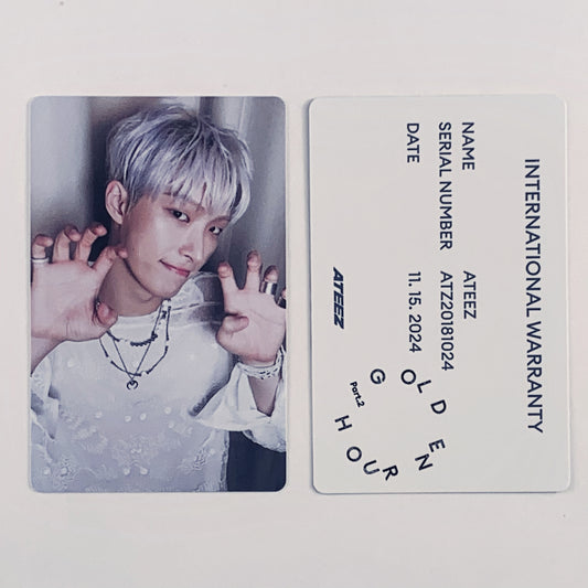 ATEEZ MINGI Photocard — Golden Hour : Part.2 To Ver. Official