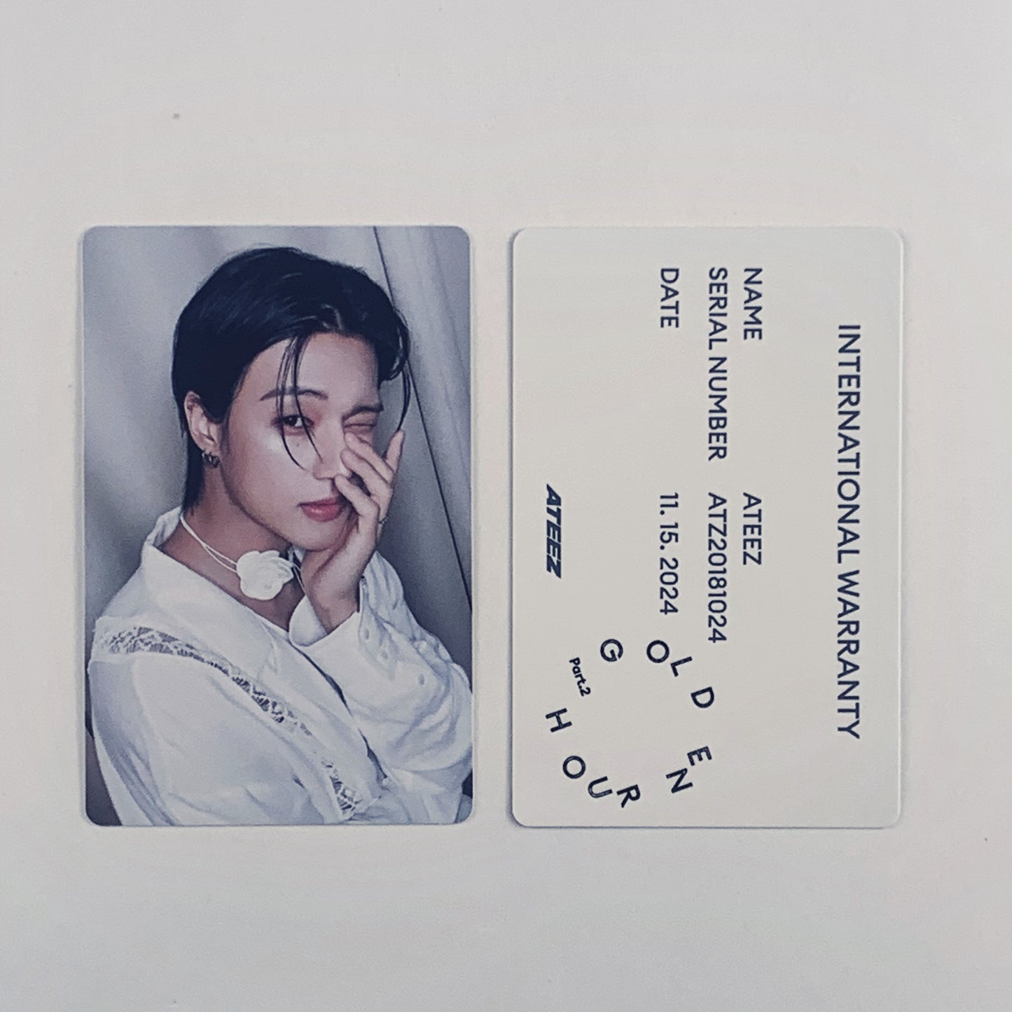 ATEEZ WOOYOUNG Photocard — Golden Hour : Part.2 To Ver. Official