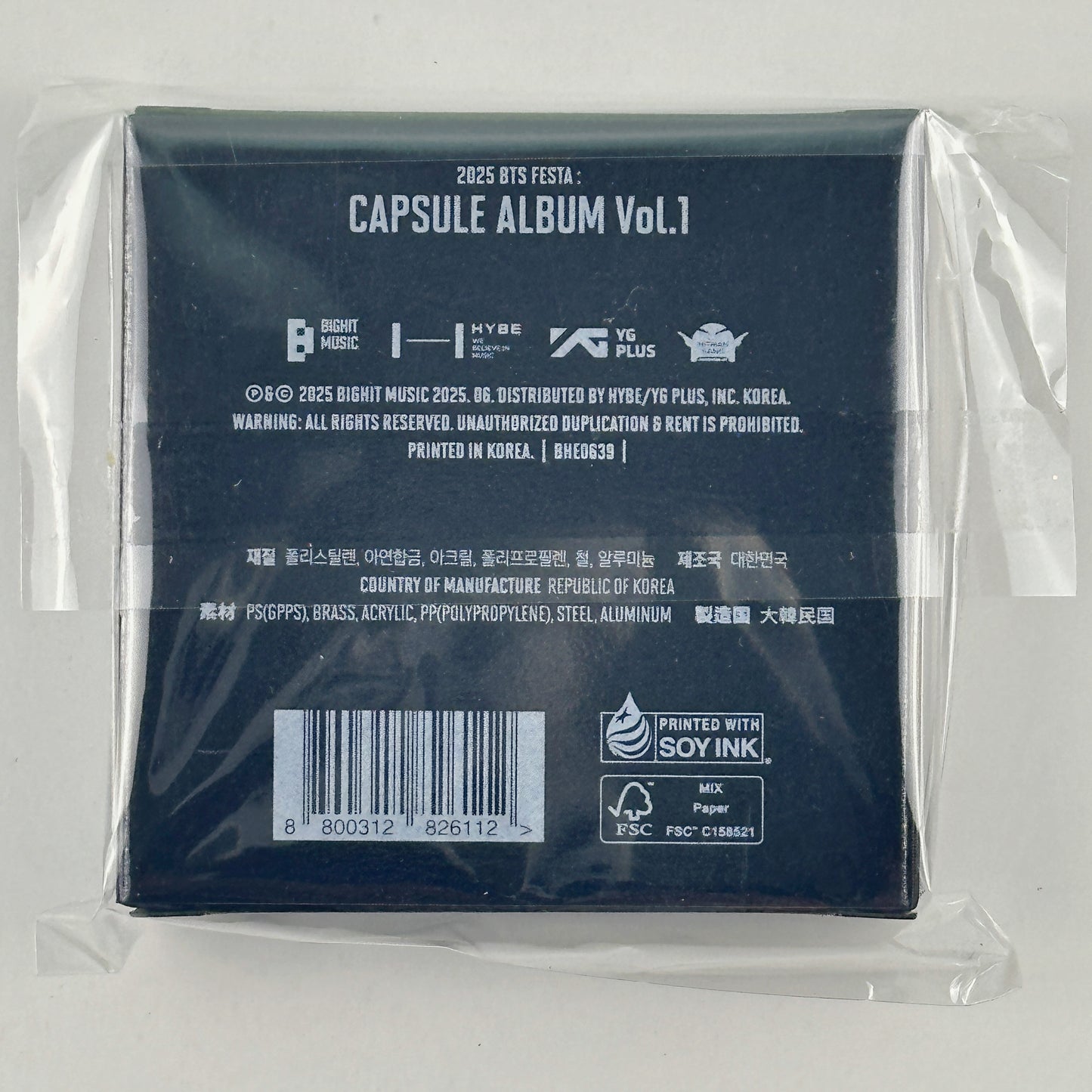 BTS – 2025 FESTA : Capsule Album Vol.1 | Official K-Pop NFC CD + Photocard + Sticker