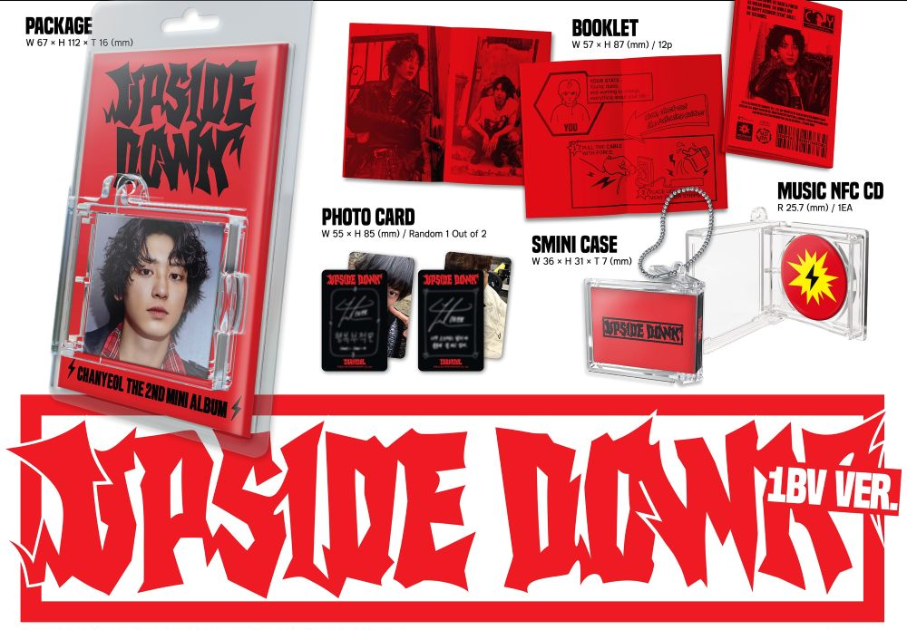 Chanyeol (EXO) - 2nd Mini Album [Upside Down] (SMini Ver. 1BV) – Smart Album + Keyring + Photocard (Copy)