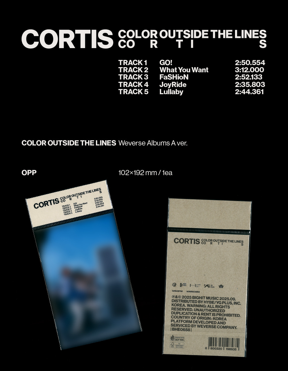 CORTIS – The 1st EP [COLOR OUTSIDE THE LINES] (Weverse Albums Ver. A)