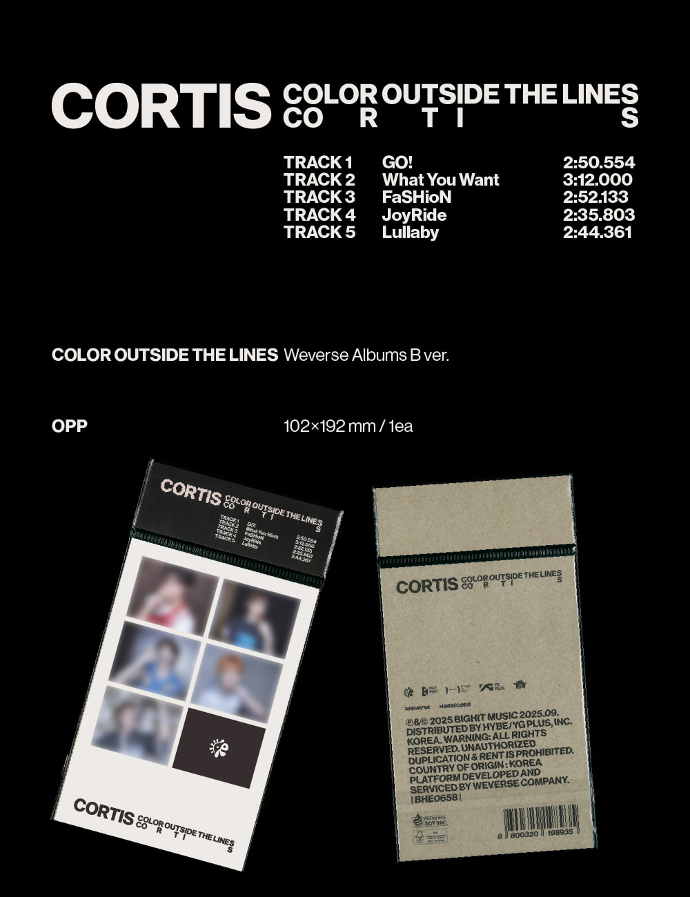 CORTIS – The 1st EP [COLOR OUTSIDE THE LINES] (Weverse Albums Ver. B)