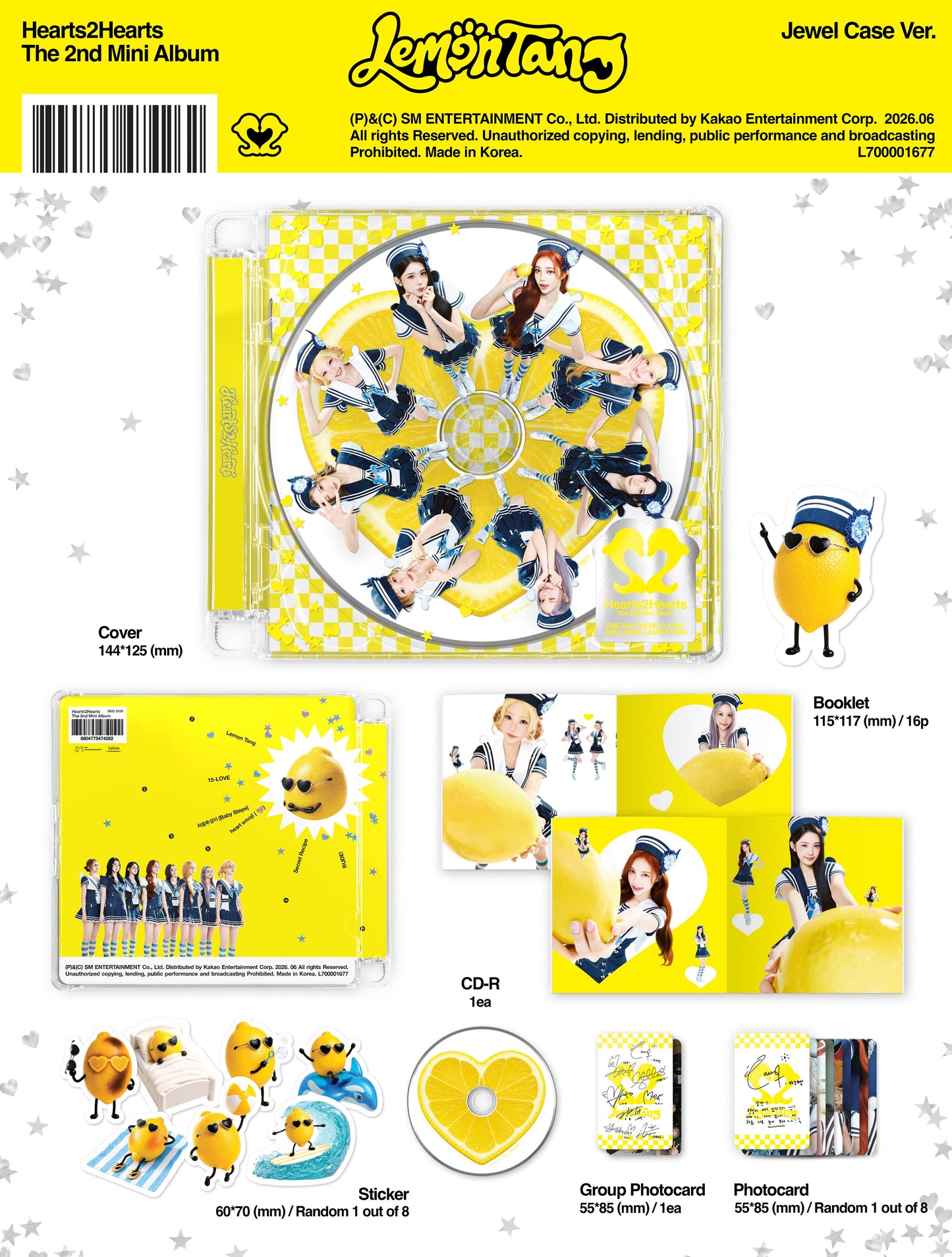 Hearts2Hearts Lemon Tang 2nd Mini Album, Jewel Case Ver.