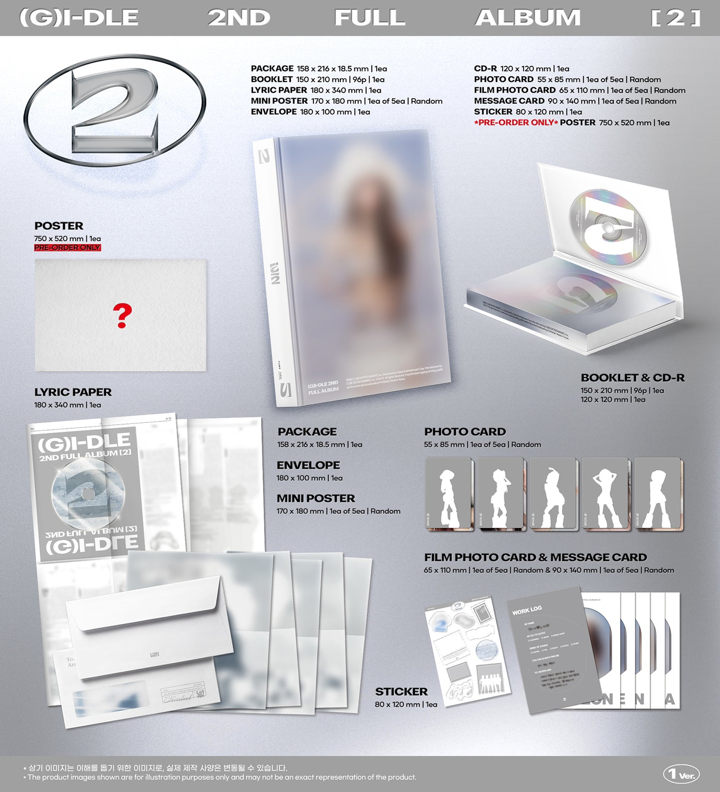 (G)I-DLE – 2nd Full Album [2] (1 Ver.) CD + Photobook + Photocards