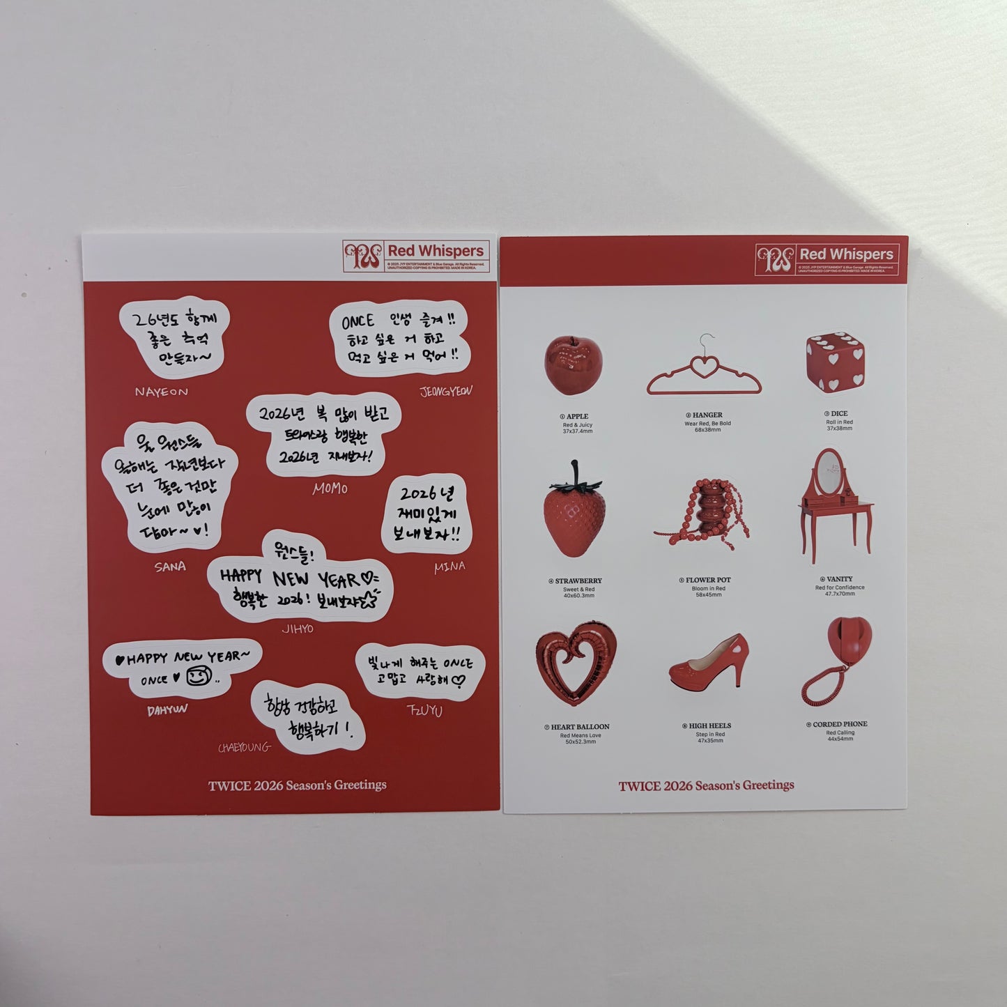 TWICE 2026 Season's Greeting Official REMOVABLE STICKER