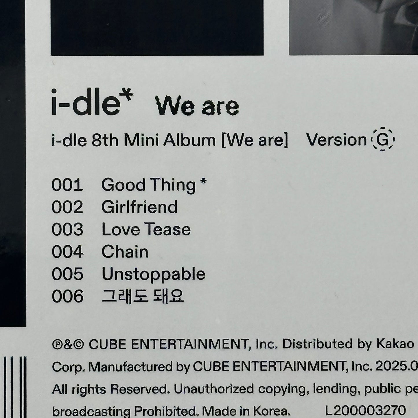 G)I-DLE 8th Mini Album We are G Ver CD Photobook Photocard