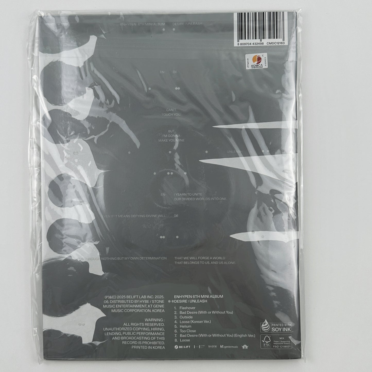 ENHYPEN DESIRE : UNLEASH Photobook Ver Album CD Photobook Photocard K-Pop
