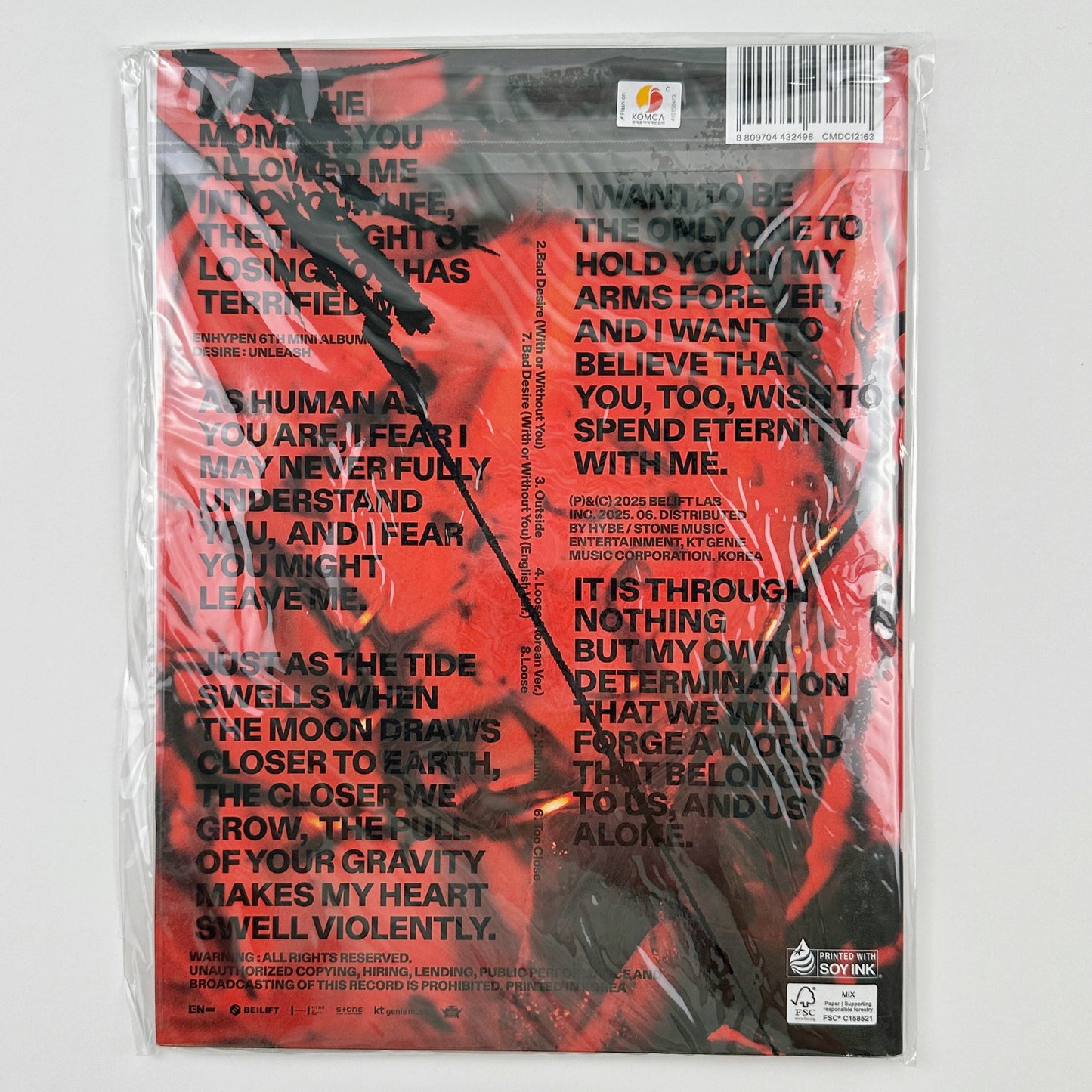 ENHYPEN DESIRE : UNLEASH Photobook (YOU) Ver Album CD Photobook Photocard K-Pop