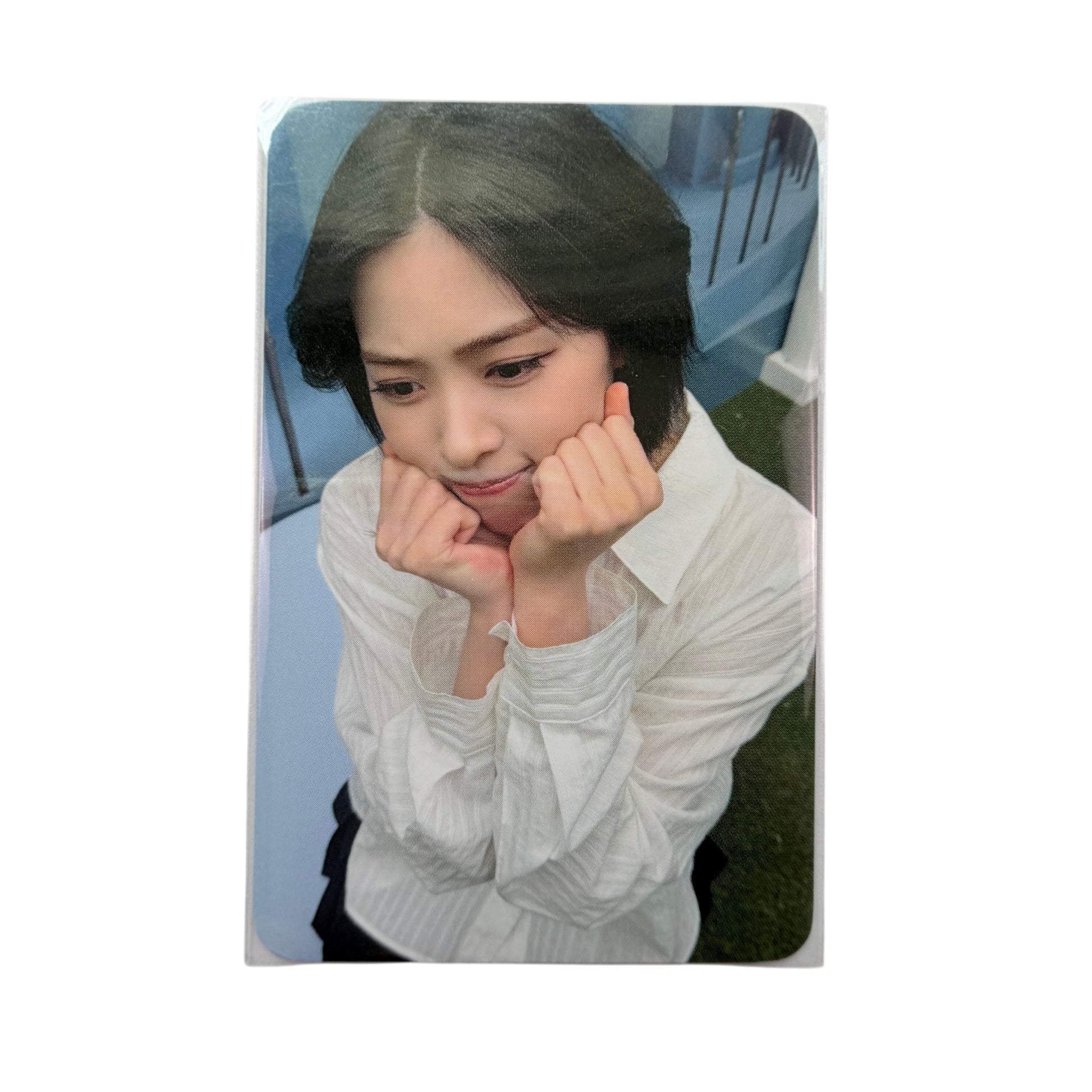 Official ITZY RYUJIN Motto Withmuu Lucky Draw photocard front view