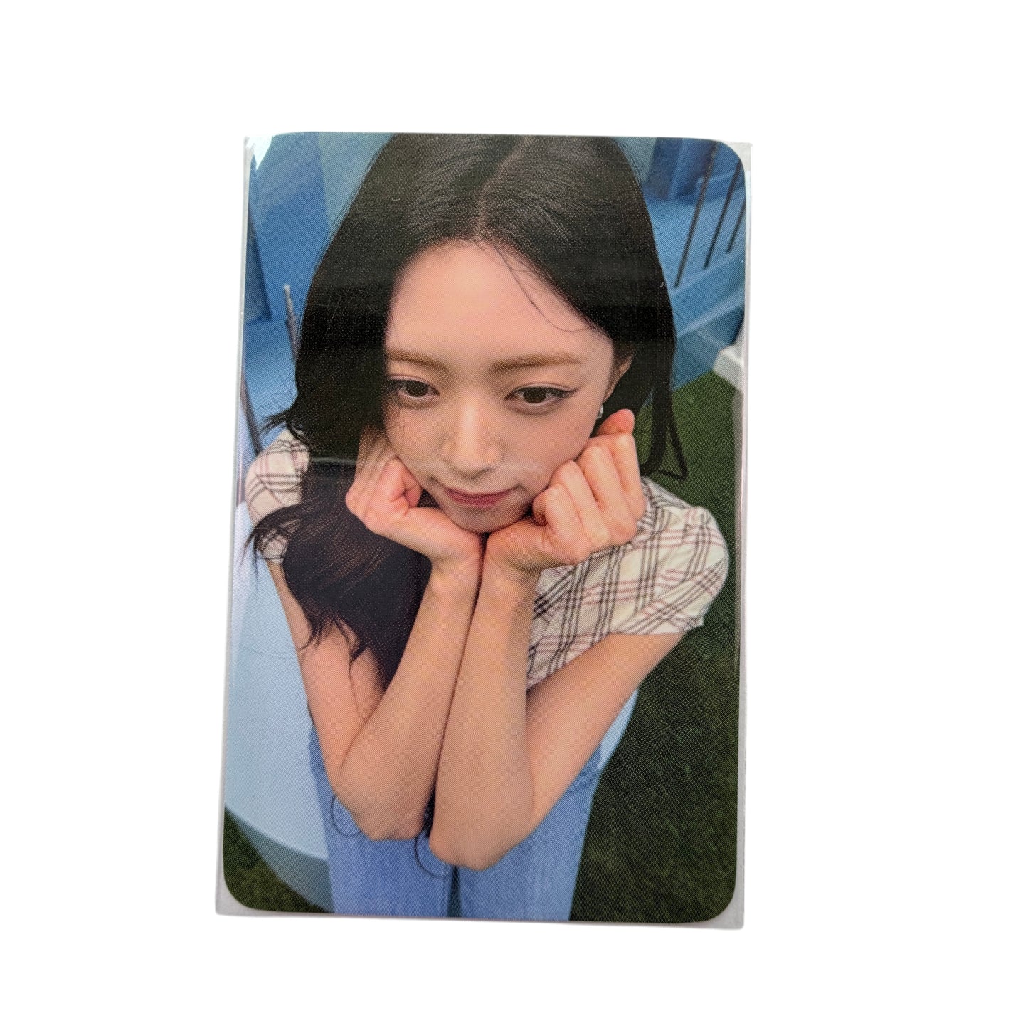 Official ITZY YUNA Motto Withmuu Lucky Draw photocard front view