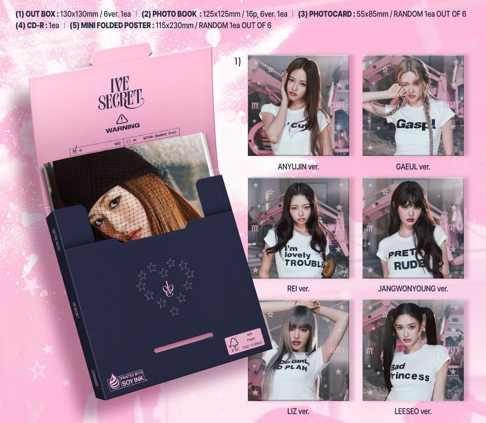 IVE - The 4th EP [IVE SECRET] (Digipack Ver.) – JANGWONYOUNG CD + Photobook + Poster + Photocard (Copy) (Copy) (Copy)