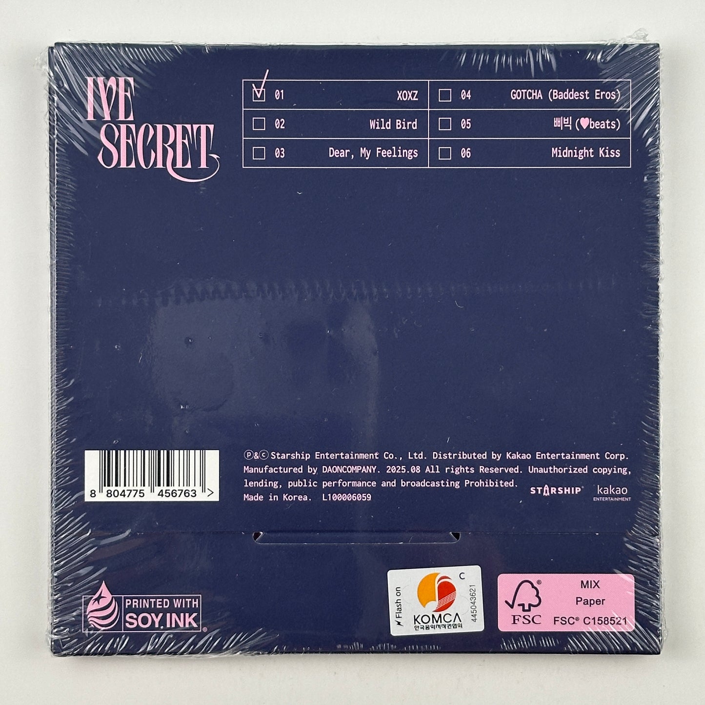 IVE - The 4th EP [IVE SECRET] (Digipack Ver.) – JANGWONYOUNG CD + Photobook + Poster + Photocard (Copy) (Copy) (Copy)