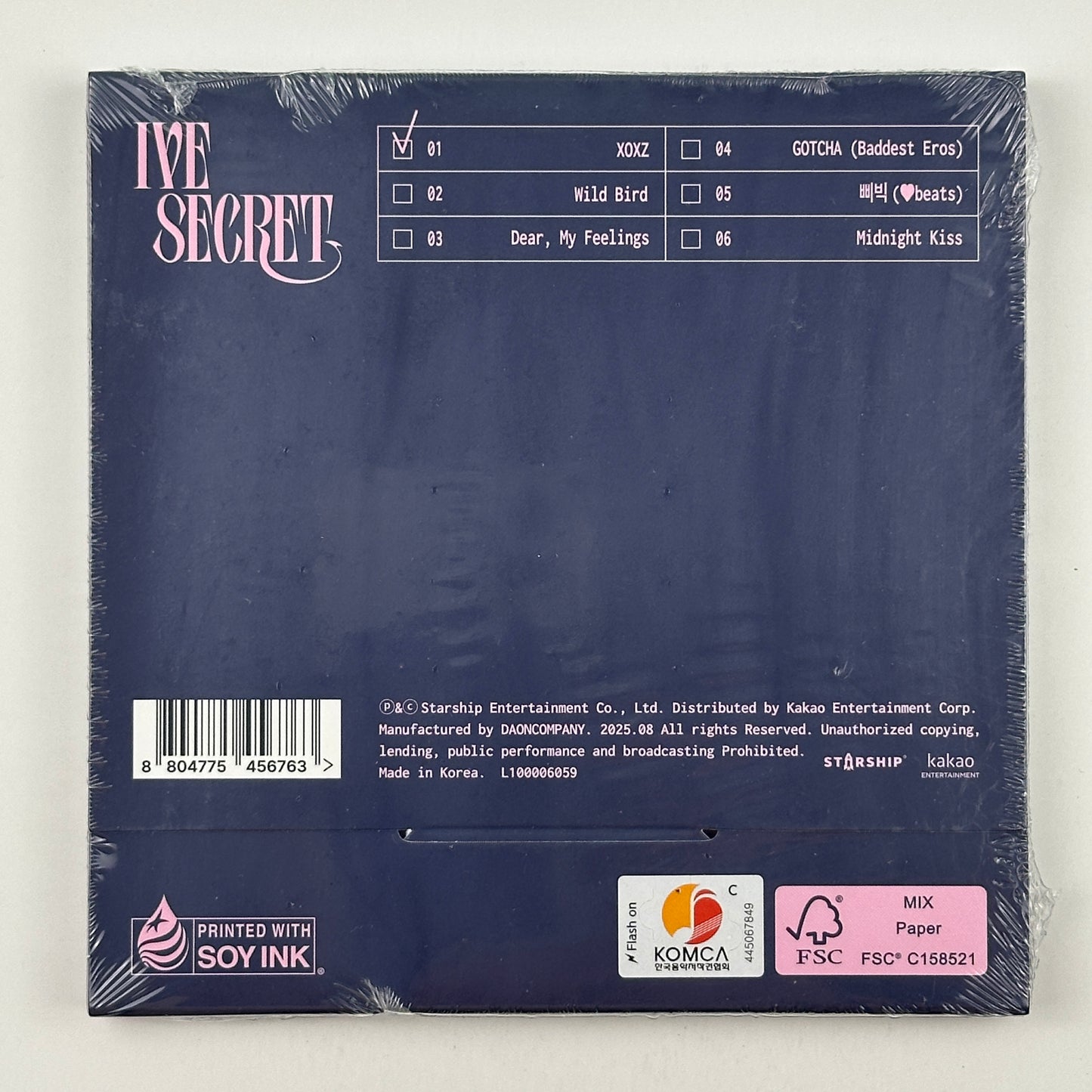 IVE - The 4th EP [IVE SECRET] (Digipack Ver.) – LIZ CD + Photobook + Poster + Photocard (Copy) (Copy) (Copy) (Copy)