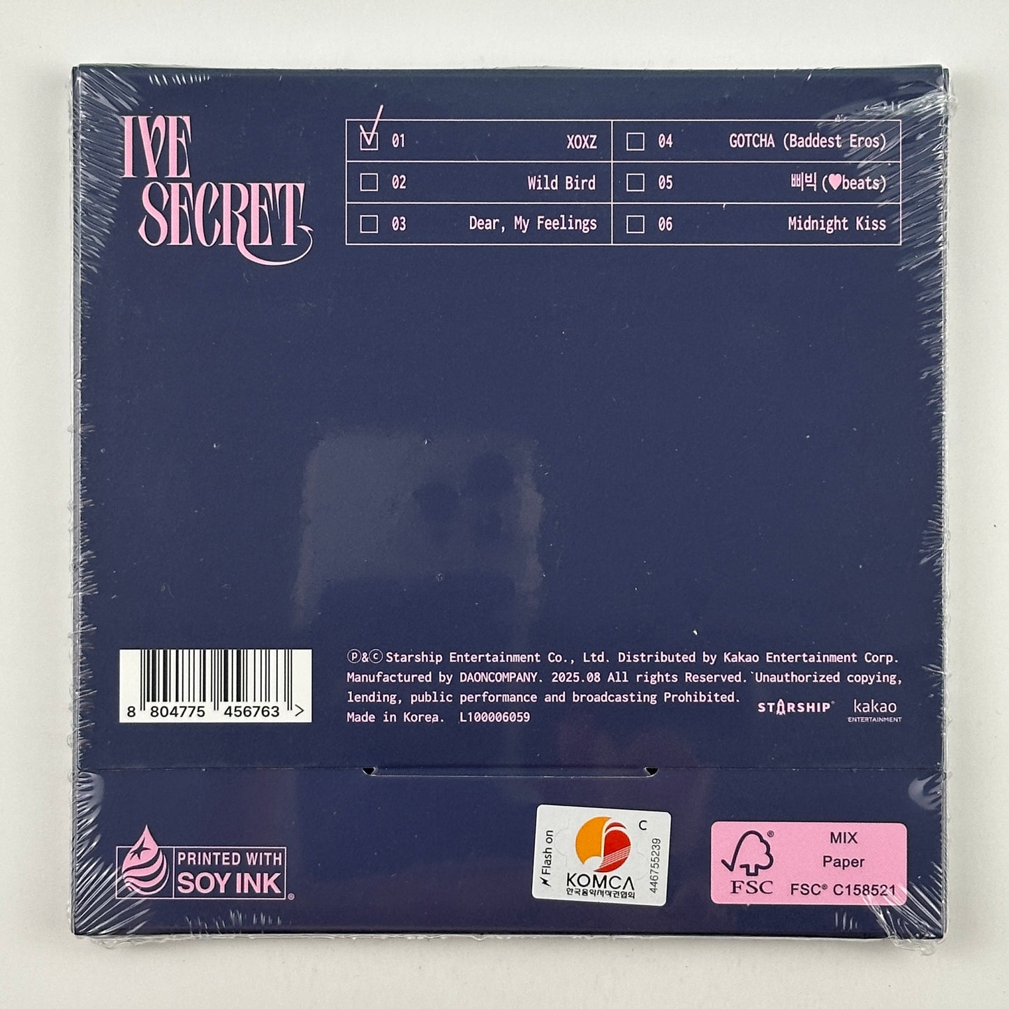 IVE - The 4th EP [IVE SECRET] (Digipack Ver.) – REI CD + Photobook + Poster + Photocard (Copy) (Copy)