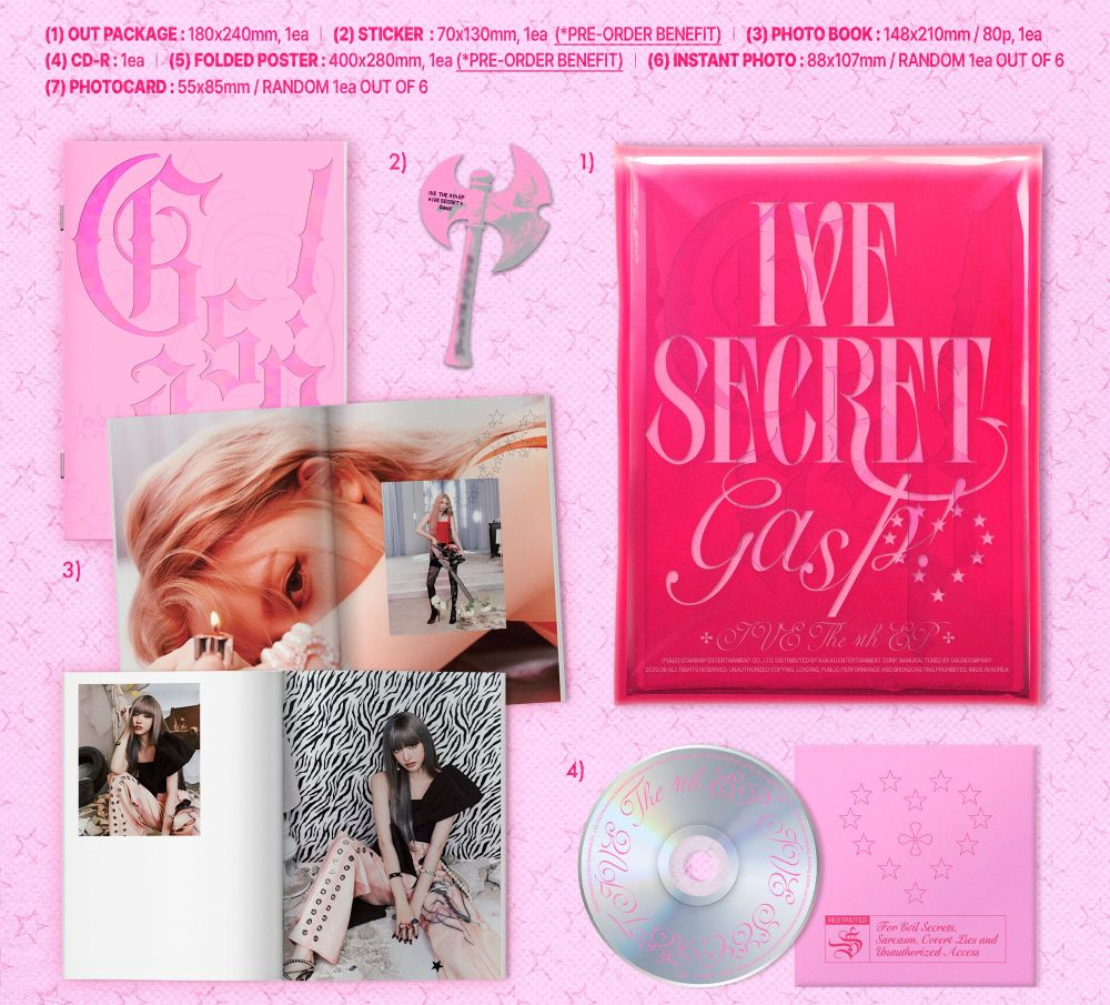 IVE - 4th EP IVE SECRET [Gasp! Ver.] Official K-Pop Album + Photocard