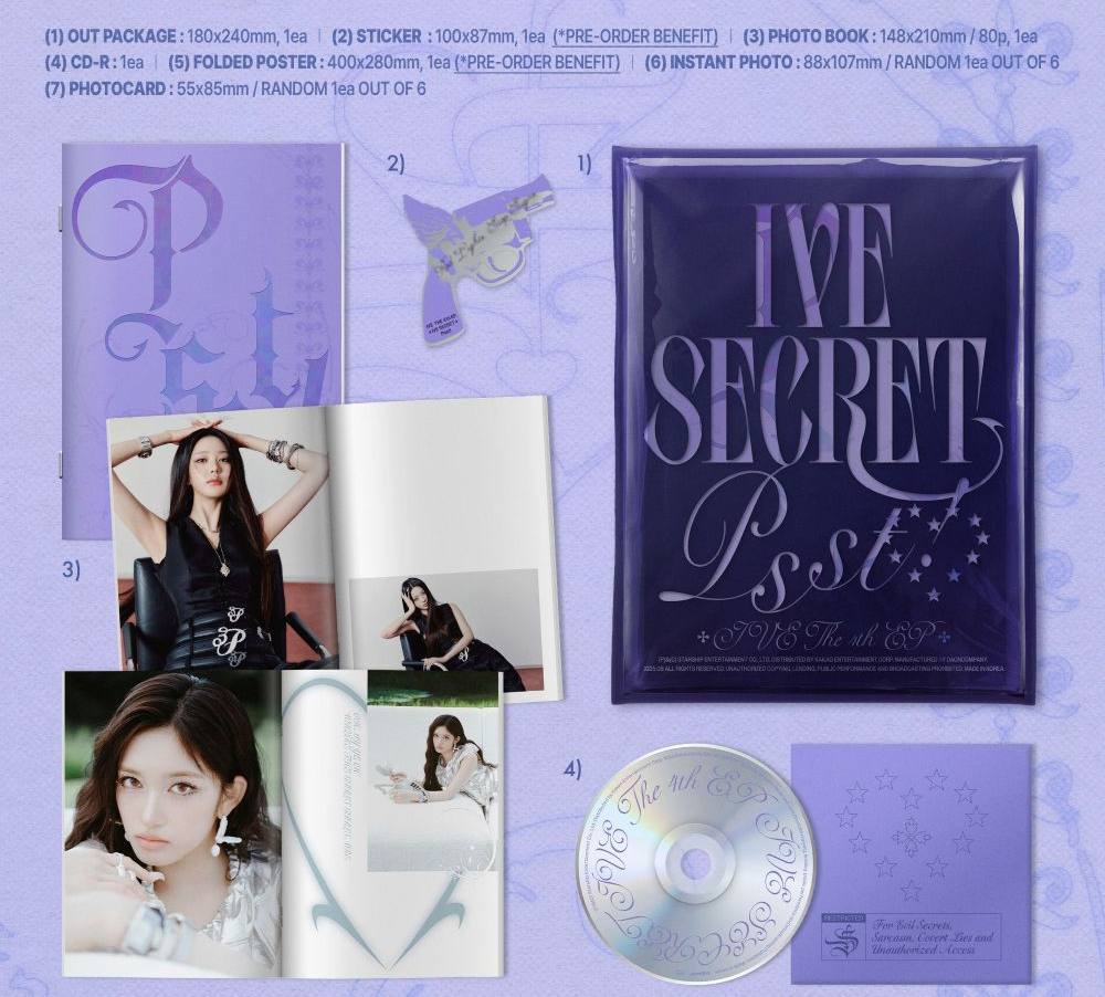 IVE - 4th EP IVE SECRET [Psst! Ver.] Album + Photocard