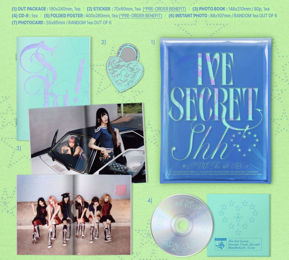 IVE - 4th EP IVE SECRET [Shh! Ver.] Official K-Pop Album + Photocard