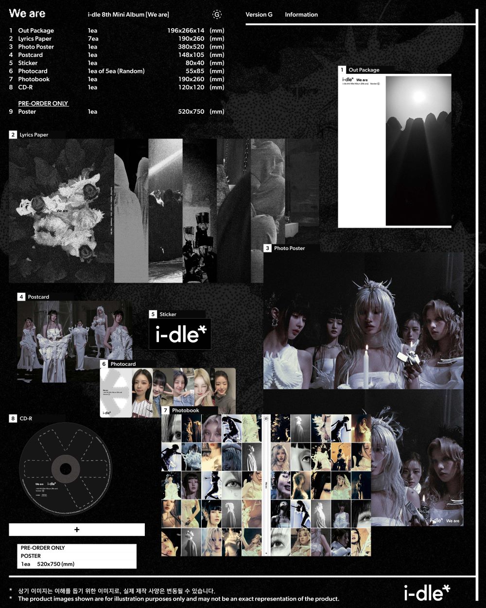 G)I-DLE 8th Mini Album We are G Ver CD Photobook Photocard