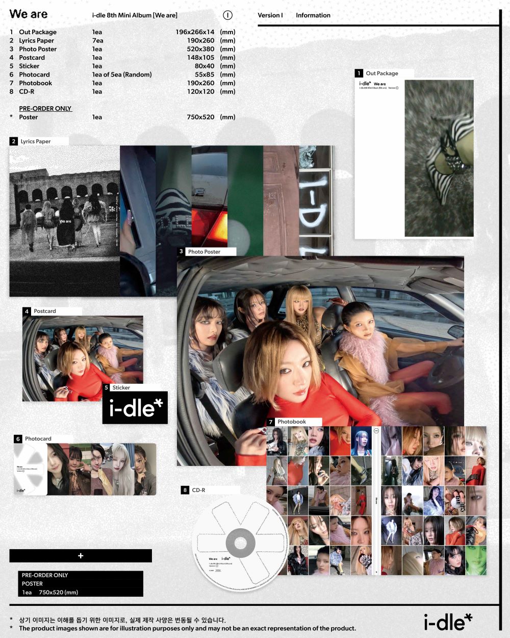 G)I-DLE 8th Mini Album We are I Ver CD Photobook Photocard