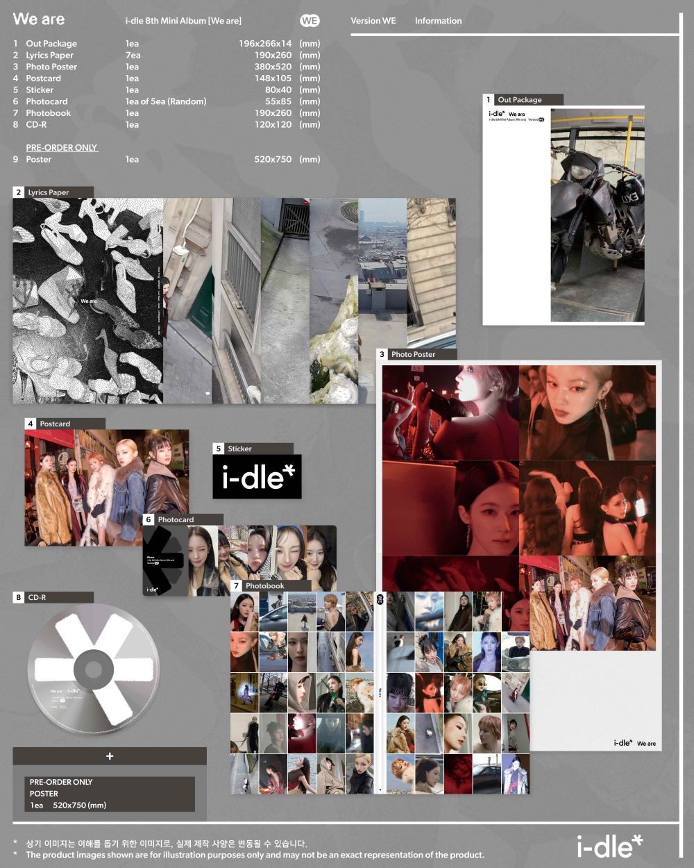 G)I-DLE We are We Ver 8th Mini Album CD Photobook Photocard