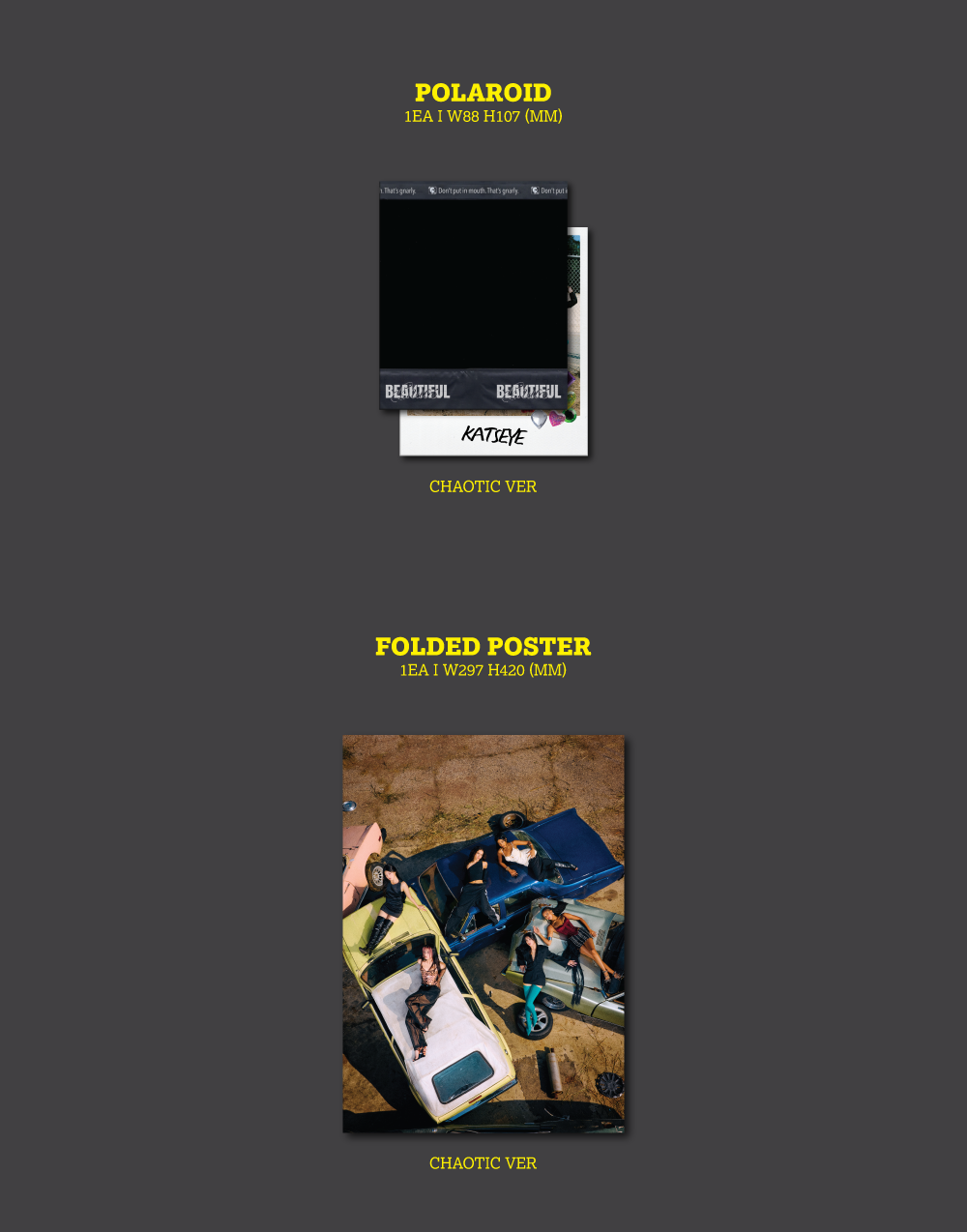 KATSEYE – BEAUTIFUL CHAOS [CHAOTIC Ver.] – CD + Photobook + Photocard