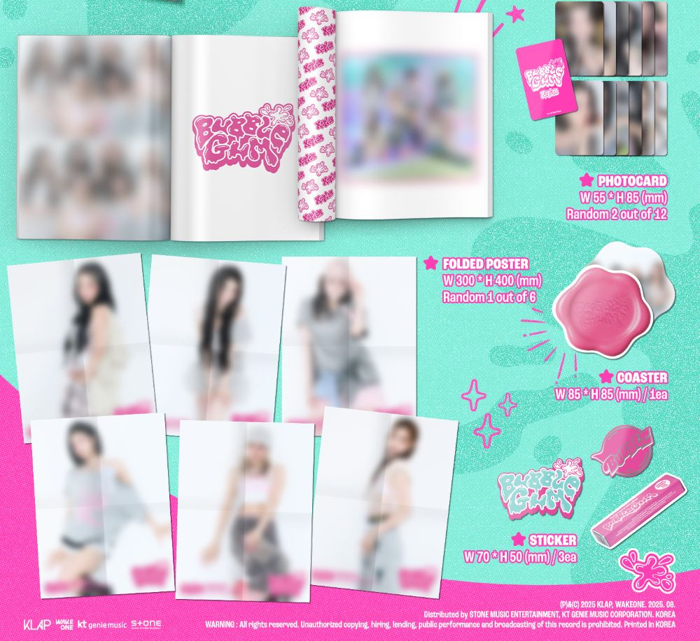 Kep1er – 7th Mini [BUBBLE GUM] (BUBBLE Ver.) CD + Photobook + Photocards + Poster